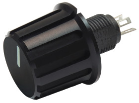 Pokrętło potencjometru średnica: 22mm Okrągłe Czarny Vishay