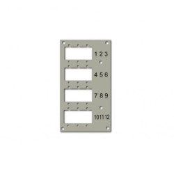 Panel przedni do przełącznicy EFB 53705.1V3 na 12 adapterów