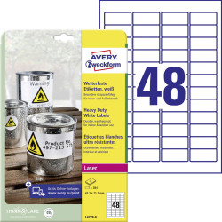 Avery-Zweckform L4778-8 Label film White Polyester 45.7 x 21.2 mm 384 pcs