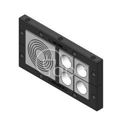 Rama przepustowa KEL 183, na 1 moduł KTMB 183 i 4 moduły KT duże, czarna,...