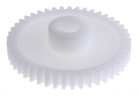 Koło zębate walcowe l.zębów: 45 1 POM śr. otworu: 8mm śr. piasty: 16mm