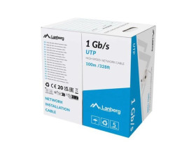 KABEL LAN UTP 1GB/S 100M DRUT CCA SZARY LANBERG LCU6-10CC-0100-S