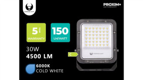 Naświetlacz Led Proxim+ 30W 6500K 4500Lm 230V Ip65 Forever Light 150Lm/W 5...