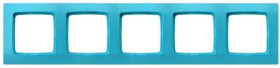 KARO Ramka pięciokrotna satynowy turkus R-5S/59
