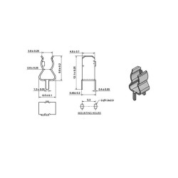 GNIAZDO BEZPIECZNIKA - SPRĘŻYNOWE BLASZKA 2N SHH1 - 1szt.