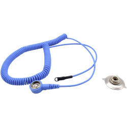 Quadrios 1903EC025 Quadrios ESD earth cable yellow 1.80 m clamp ring terminal