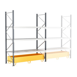 System półek, kolor RAL 7024, materiał: Blacha stalowa galwanizowana x 2500mm, Manorga