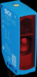 Czujniki fotoelektryczne Tłumienie tła w obudowie prostokątnej SICK NPN, PNP, układ przeciwsobny zakres 2 m