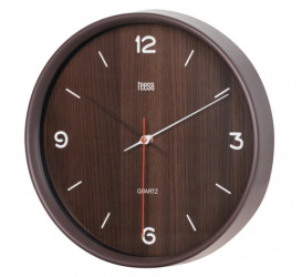 ZEGAR SCIENNY 30 CM CIEMNY BRAZ