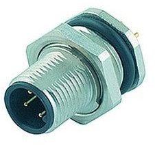 Panel plug, M12, 8 pole, solder connection, screw locking, straight, 86 0631 1002 00008