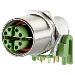 Metz Connect MMT471A315 PCB Socket 8-Pin M12 X-Coded IP67 10GbE Rail