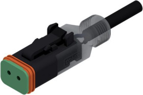 Connection cable, socket, 2 pole, straight to openend, 5m