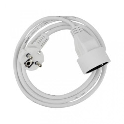 Przedłużacz 1-gniazdowy 1.5m z/u 3x1.0mm2 BIAŁY