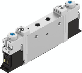 Zawór elektromagnetyczny Festo 2 x 3/2 zamknięte, Monostabilne Jednostki metryczne Elektryczny 8 bar 3 portowy VUVG 24V