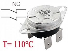 Termiczny wyłącznik; 20A/250V 110°C; NC podwójny
