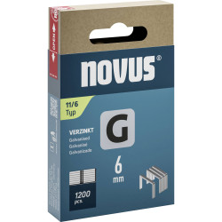 Novus 042-0795 Flat Crown Type 11 Staples 1200 pieces 6x10.6mm for Films