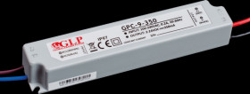 GPC-9-350 LED power supply, 8.4 W, 350 mA, 3-24 V DC, IP67