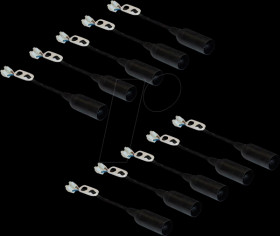 90014 Lamp socket, E14, pendant, black, pack of 10