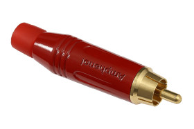 Wtyczka RCA Montaż na kablu Męski, styki pozłacane Amphenol Industrial