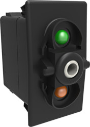 Przełącznik kołyskowy Wł.-wł.-wł. podświetlany 20 A SPST Czarny IP66, IP68 Carling Technologies