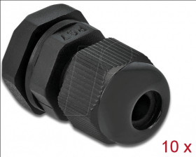 60192 Cable Gland, PG7, 10 pieces, black