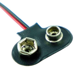 Battery clip 9 volt I type clip snap with 15cm connection cable for 9V block battery accumulator
