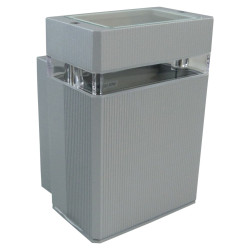 Oprawa elewacyjna GU10 50W IP54 szara kinkiet lampa ścienna NESSA GTV LD-NESSAGU10J-80
