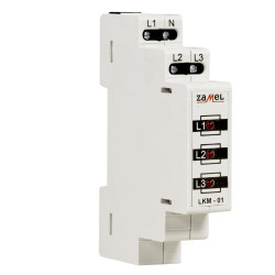 Wskaźnik Zasilania LKM-01-10 LED 3x230V+TN czerwona/czerwona/czerwona EXTA