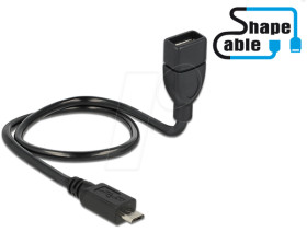 83928 Cable USB2.0 Micro-B male&gt;USB2.0 Type-A female OTG ShapeCable 0.