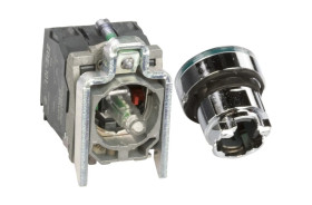 Przycisk sterowniczy 22mm zielony z samopowrotem z podświetleniem 1Z 1R XB4BW33B5