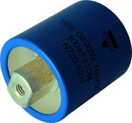 TOS 030033 RF Power Barrel Capacitors with Screw Terminals, Class 1 and Class 2 Ceramic