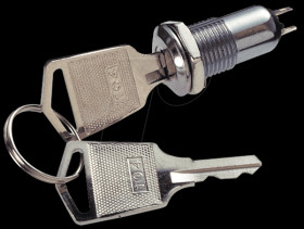 Key-operated switch, 2A-120 V, 1x ON