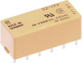 Przekaźnik mocy PCB S 4 A, Panasonic S212 12 V 2 NO/2 NC Max. (DC) 3 A/(AC)