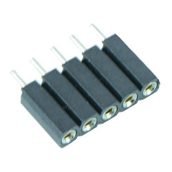 5 Way 2.54mm Single In Line SIL Socket