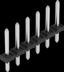 2091-1710 THT pin header, solder pin Ø 1.0 mm, RM 3.5 mm, 10-pin, black