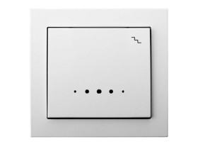 KIER Wyłącznik schodowy z podświetleniem pomarańczowym biały ŁP-3WS/00 OSPEL