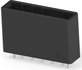 Connector, 5 pole, pitch 5.08 mm, straight, black, 1-316132-2