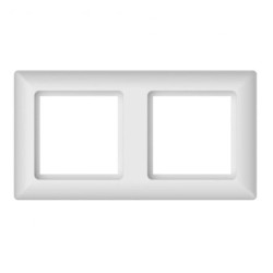 Ramka podwójna, Varia, biała / 46411