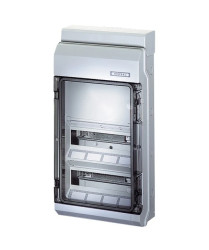 Rozdzielnica natynkowa KV 2x12 modułów IP65 bez zacisków z dodatkową szyną nośną 35 mm KV 9330 6100432