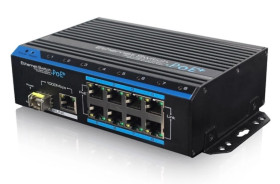 Switch OPTIVA PoE FastEthernet, 8 portów FE,8xPoE/PoE+, 120W/240W, 1xGB, 1xSFP, niezarządzalny, 48 VDC VONT-SP1108