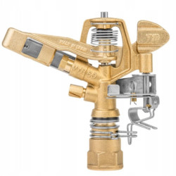Mosiężny zraszacz pulsacyjny obrotowy regulowany sektorowy 360° GW3/4" 35m GKV604424SGW