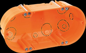 9062-02 Cavity wall double device connection box, with device screws