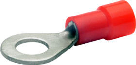 Insulated ring cable lug, 0.5-1.0 mm², AWG 20 to 18, 5.3 mm, M5, red, 6205