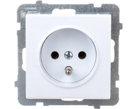 SONATA Gniazdo pojedyncze z/u białe GP-1RZ/m/00