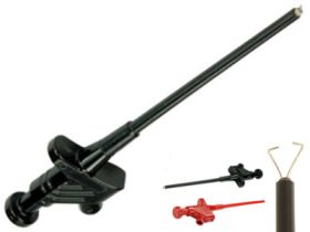 Chwytak pomiarowy; KLEPS30 930 113 100; pazurkowy; 3mm; czarny; 158mm; wtykany (gniazdo bananowe 4mm); 60V; stal niklowana; PF;