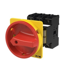 Rozłącznik główny, 3 bieg., 80A, montaż rozłączny, pokrętło czerwono-żółte z blokadą na kłódkę P3-80/V/SVB EP-400963
