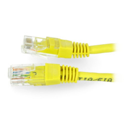 Przewód sieciowy Ethernet Patchcord UTP 5e 0,5m - żółty