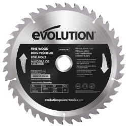 Evolution FW185TCT-40 Fine Wood Mitre/Table Saw Blade 185 x 20mm x 40T