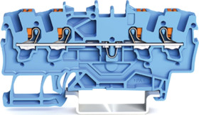 4-wire feed-through terminal, spring-clamp connection, 0.25-2.5 mm², 1 pole, 17.5 A, 8 kV, blue, 2201-1404