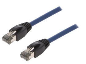 CQ8046S Patch cord S/FTP Cat 8.1 linka Cu LSZH niebieski 1,5m 26AWG